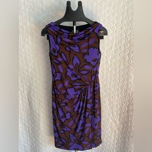 Size 6 Purple pattern sleeveless dress by Muse